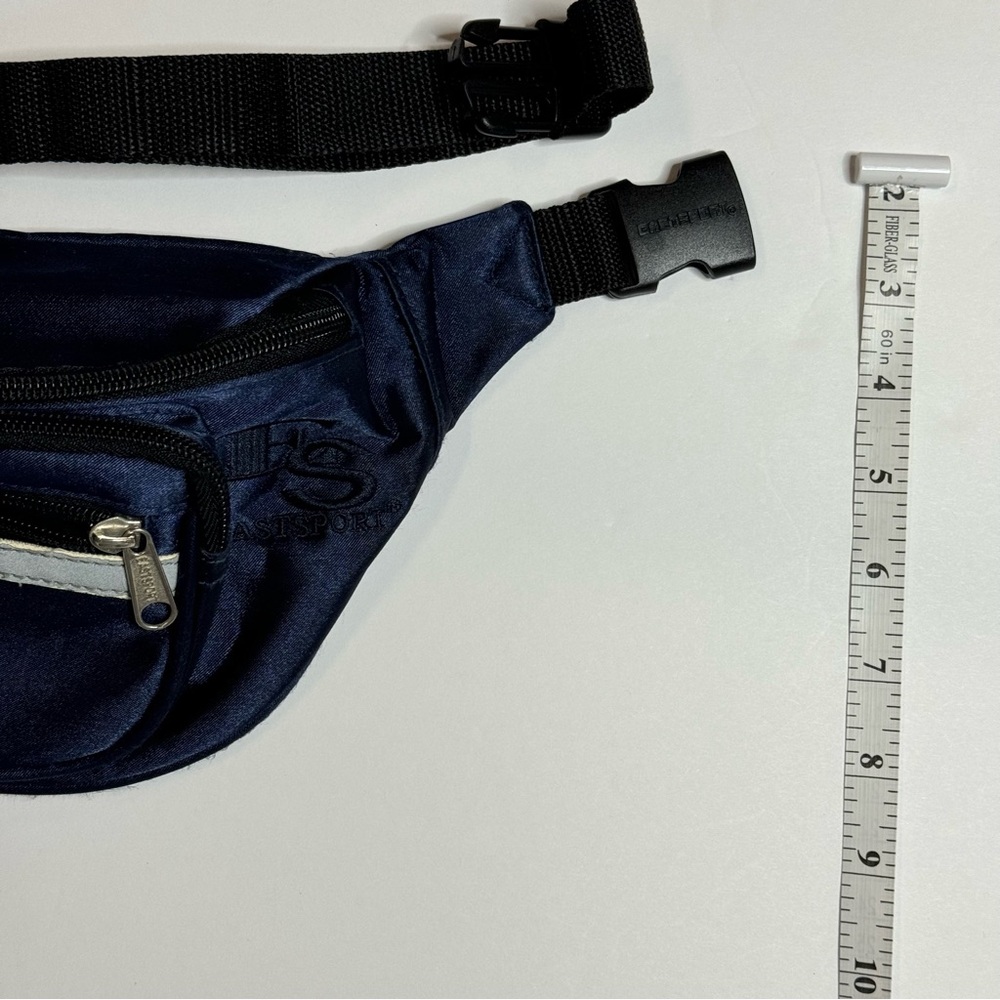 EastSport Outdoor Navy Fanny Pack Blue Classic 3 Zipper Pockets - Picture 9 of 10